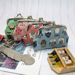 卡通可愛零錢包 印花貓頭鷹短款兒童小錢包 小禮品批發