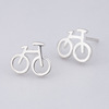 Small bike, earrings, accessory for elementary school students, Japanese and Korean, simple and elegant design