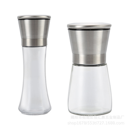 Manual 304 stainless steel grinder black pepper grinder seasoning bottle pepper spice grinding kitchen supplies