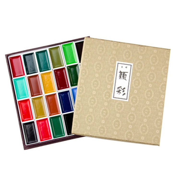 Japonés flor de cerezo traje de color auspicioso 12 color 24 color pintura tradicional pintura china pintura 48 color 60 color sólido acuarela