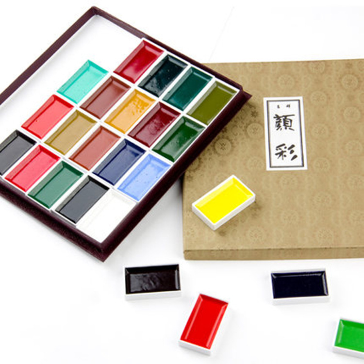 Japonés flor de cerezo traje de color auspicioso 12 color 24 color pintura tradicional pintura china pintura 48 color 60 color sólido acuarela