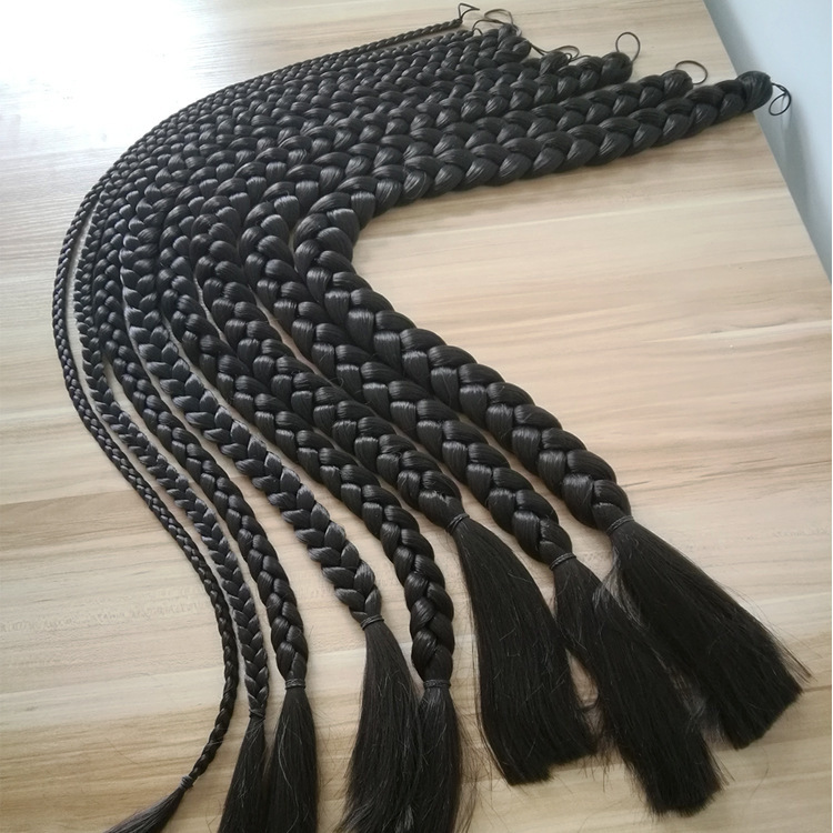 Ancient Costume wig thin braid performance Republic of China big braid studio bride Xiuhe shape single-head braid Ancient Costume wig thin braid performance Republic of China big braid studio bride Xiuhe shape single-head braid
