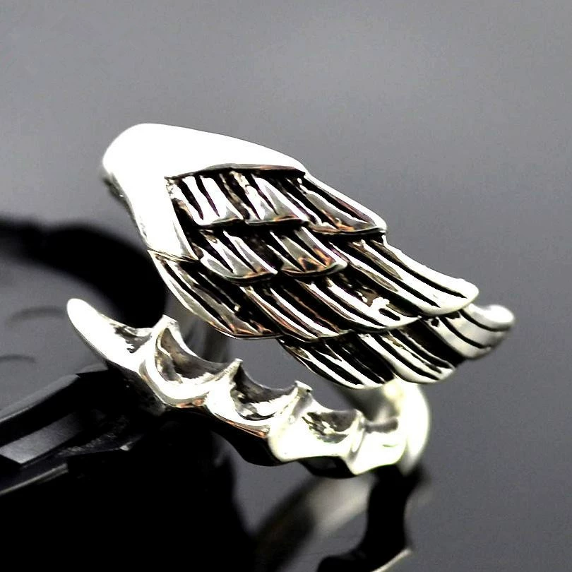 Retro adjustable ring, antique silver finish, simple elegant open design