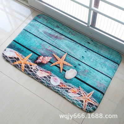Bathroom Absorbent Non-Slip Mats, Avtomobil döşəmə paspasları - seashells-net-star-4060cm