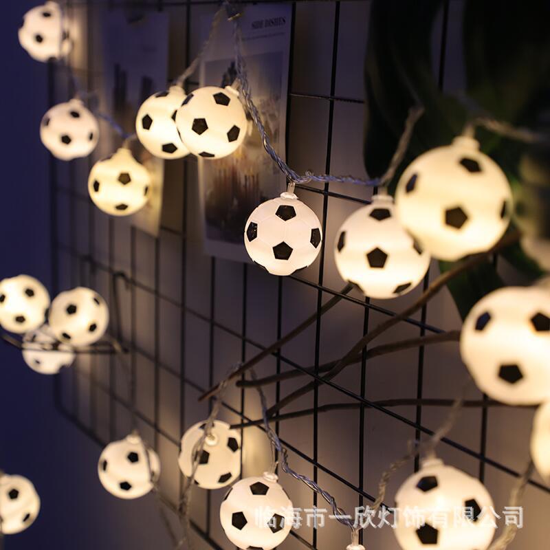 2026 World Cup Led Football Light String Bar Sports Lottery Store Theme Atmosphere Light World Cup Party Interior Decoration