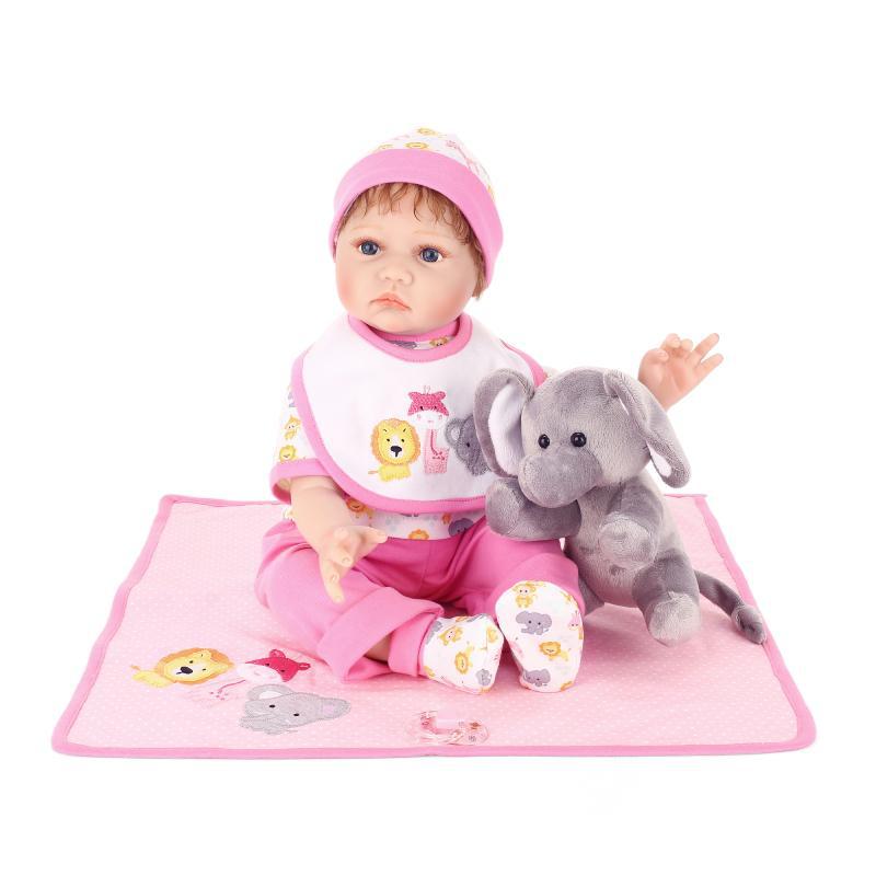 Simulación de bebé de goma suave bebé lindo muñeca realista padre-hijo educación temprana jugar casa juguete regalo