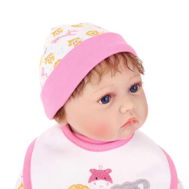 Simulación de bebé de goma suave bebé lindo muñeca realista padre-hijo educación temprana jugar casa juguete regalo