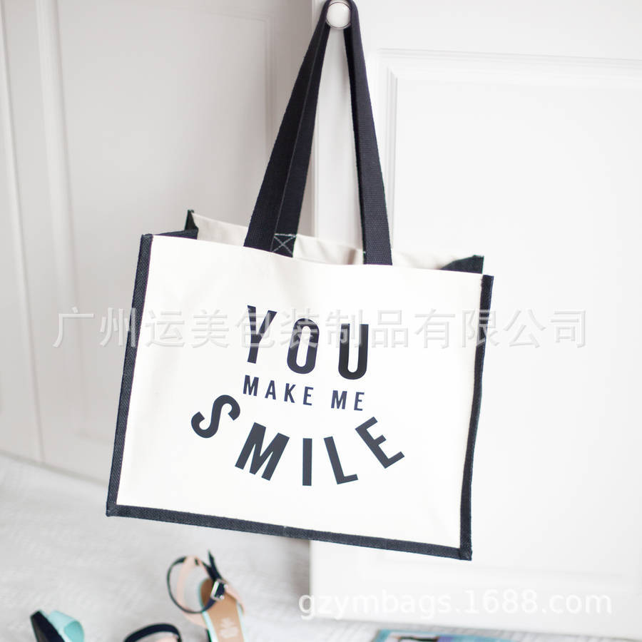 新款韩国ins风字母休闲单肩包大容量帆布包包女环保购物袋