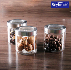 Bibee glass jar transparent glass sealed jar storage jar food sealed jar tea storage bottle glass storage jar