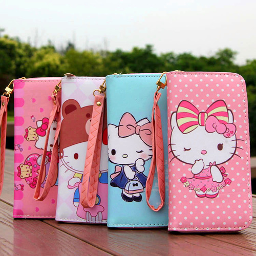 Taocaoyuan supplies Korean cartoon 6-inch mobile phone bag, ladies student wallet