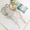 Fashionable metal hair accessory, hairgrip with tassels, Korean style, wholesale