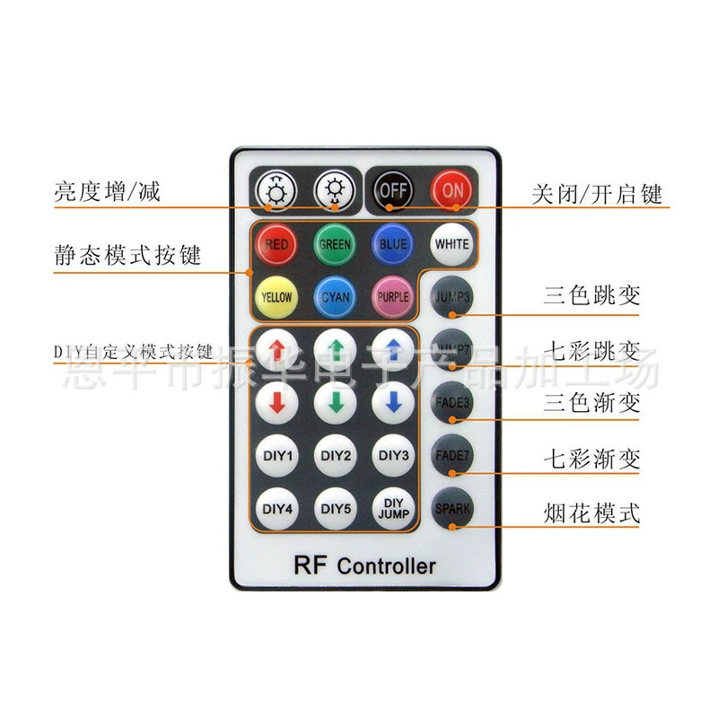 LED light strip, controller, 12v, 24v, remote control, high power, 216W