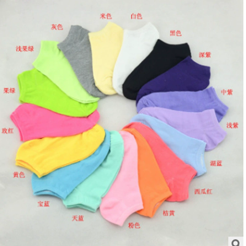 Стойло Иу носки Южная Корея женские носки конфеты цвет сплошной цвет подарки лодка носки производители оптом