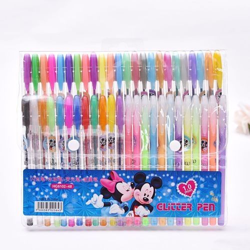Student stationery set photo album DIY color gel pen, 48-color glitter pen highlighter children's graffiti pen