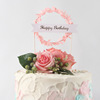 Copyright cake decorative plug -in Mori Green Leaf Blue Powder Birthday Party Decoration Mori Dessert Cake Account