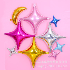 22寸四角星星鋁膜氣球 生日派對公司年會學校裝飾鋁箔星星氣球
