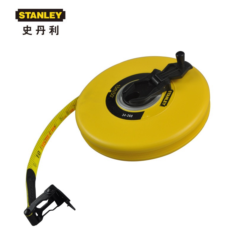 史丹利密闭式玻璃纤维公英制卷尺15米30米50米 STHT34260-8-23
