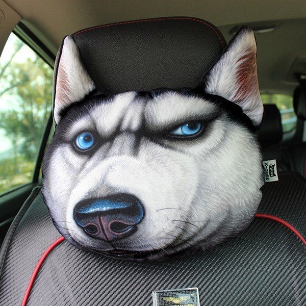 【】3D cute cartoon personality creative cat dog head husky doge…