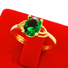 Tourmaline ruby long-lasting wedding ring, one size stone inlay jade