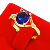 Tourmaline ruby long-lasting wedding ring, one size stone inlay jade
