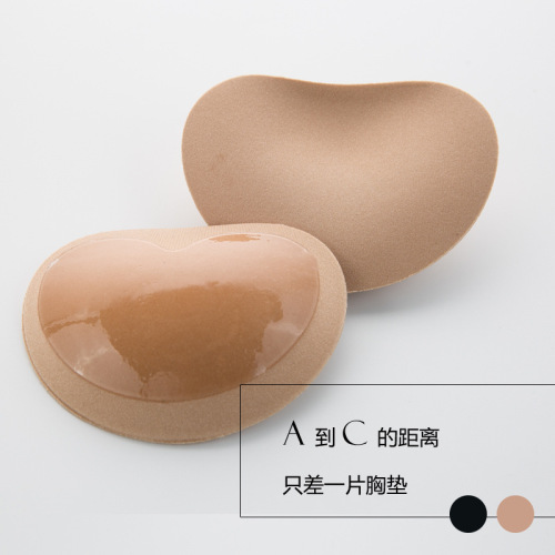 Manufacturer wholesale self-adhesive invisible breast pads bikini underwear swimsuit breast pads thickened heart corner sponge bra inserts