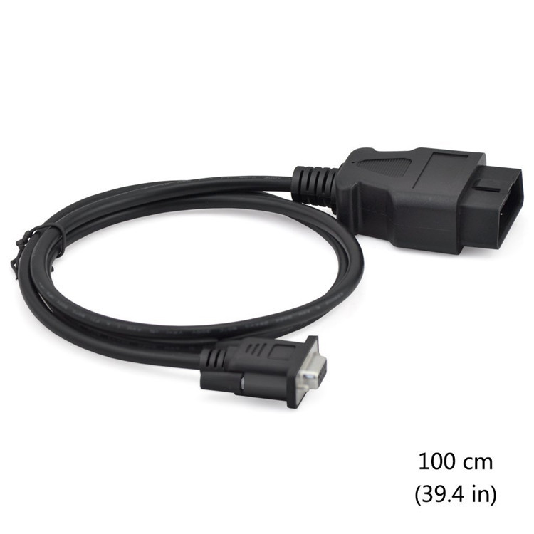 OBD2 16Pin to DB9 Serial Port Adapter Cable RS232 串口线