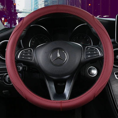 Steering wheel cover cowhide car steering wheel cover