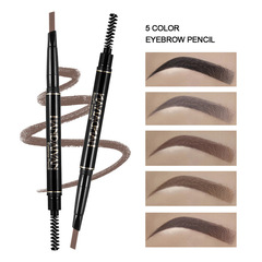 Cross-border hot product HANDAIYAN 5-color automatic rotating eyebrow pencil non-smudge triangular double-head waterproof eyebrow pencil wholesale
