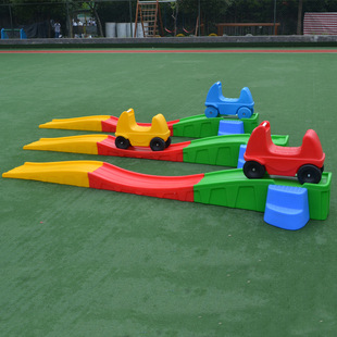 Three-stage Bicycle Slide Large Skateboard Early Education Children's Feeling Training Equipment Teaching Aids Large Slide Rolling Plastic Thickening