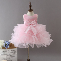 嬰幼兒公主禮服蓬蓬蛋糕裙小童連衣裙舞台表演主持服宴會晚禮服新
