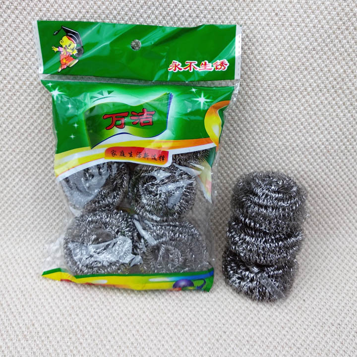 D1232 Acero Puro 6 bola de acero bola de hierro cepillo para lavar platos cepillo de bola de acero olla artefacto Yiwu 2 yuanes