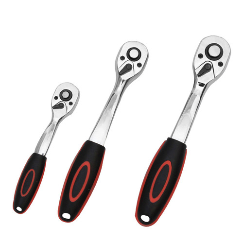 Quick ratchet wrench polished chrome plated 24 teeth 72 teeth Dafei Xiaofei telescopic type manual fall-off