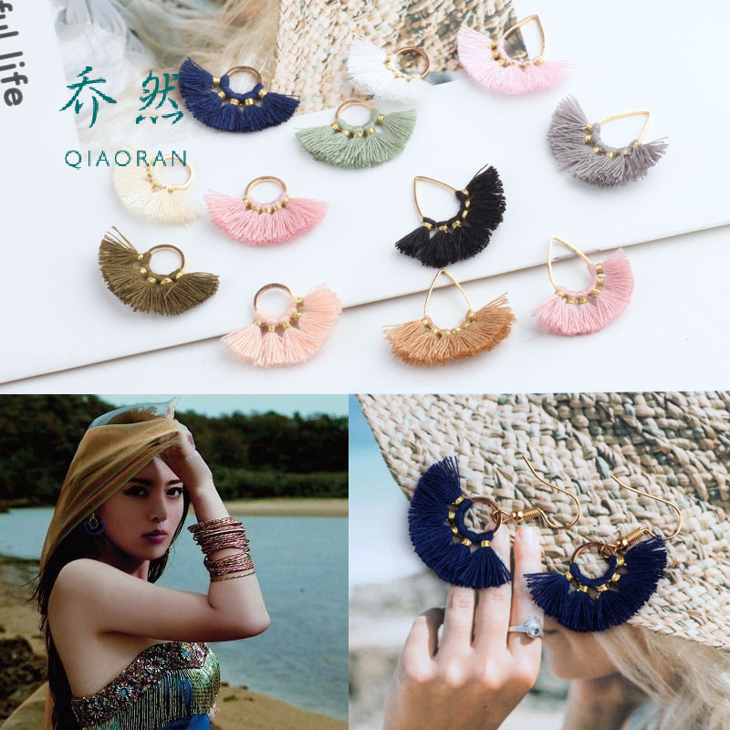 DIY Accessories Bohemian Handmade Tassel Earrings Earrings Earrings Material Pendant Pendant Pendant