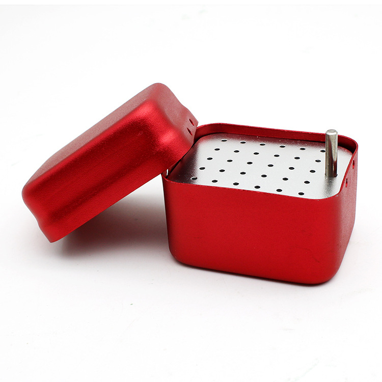 Caja de Desinfección para Fresas Dentales 30 Orificios de Aleación de Aluminio