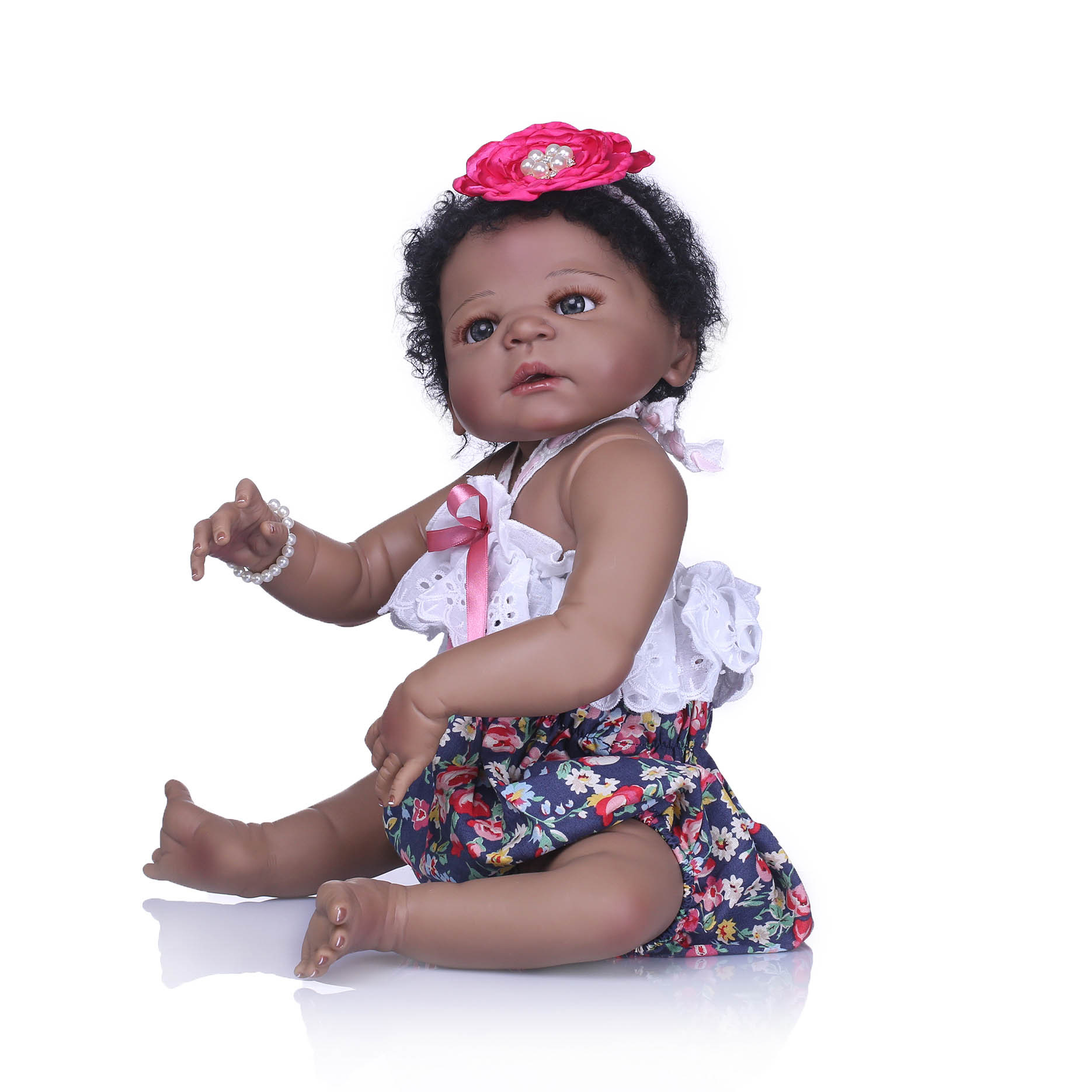 Color DE LA PIEL negro muñeca linda casa de juego creativo juguete regalo creativo Comercio exterior Venta caliente recomendar