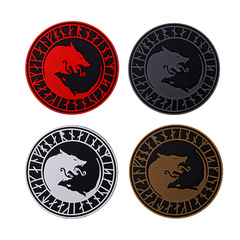 New cross-border supply PVC plastic Velcro armband double wolf head round Velcro armband