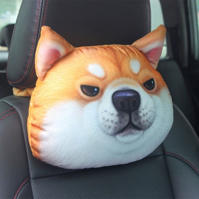 Headrest Cat and Dog Head Husky - -3025