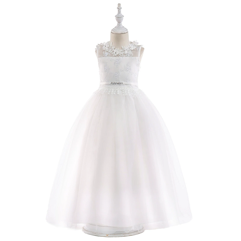 Детское свадебное платье, кружевная длинная юбка, цветочная