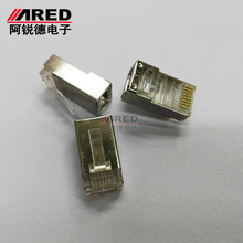 ������8P8C����ˮ��ͷ RJ45���������ˮ��ͷ ��ͭ����ˮ��ͷ