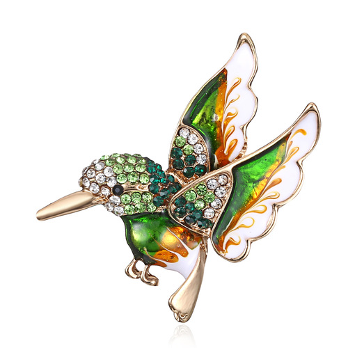 European and American simple bird animal brooch alloy dripping oil fashion versatile corsage wholesale factory direct sale