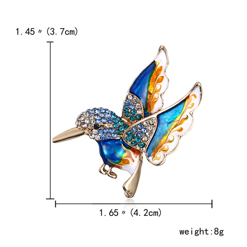 European and American simple bird animal brooch alloy dripping oil fashion versatile corsage wholesale factory direct sale