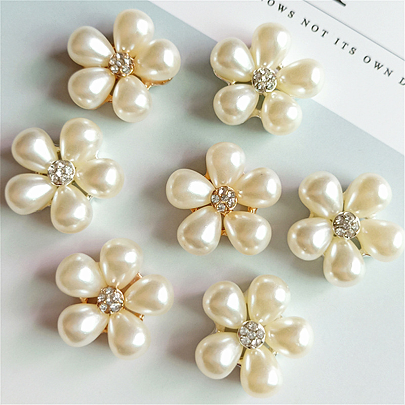 Explosions five water drop flower plate holder alloy accessories diy handmade hair accessories brooch clothing bag accessories