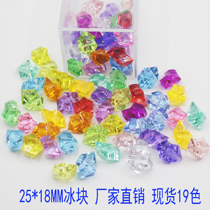 Acrylic Crystal Ice Jewelry Color Simulation Ice Fish Tank Hydroponic Vase Decoration Handmade Candy Color Gem