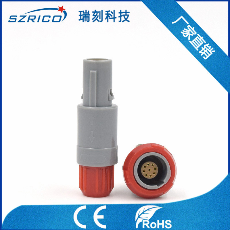 Blood Oxygen Probe Plastic 1p9 Core Nut Plug Socket Male Female Socket Single Slot Push-pull Self-locking Connector