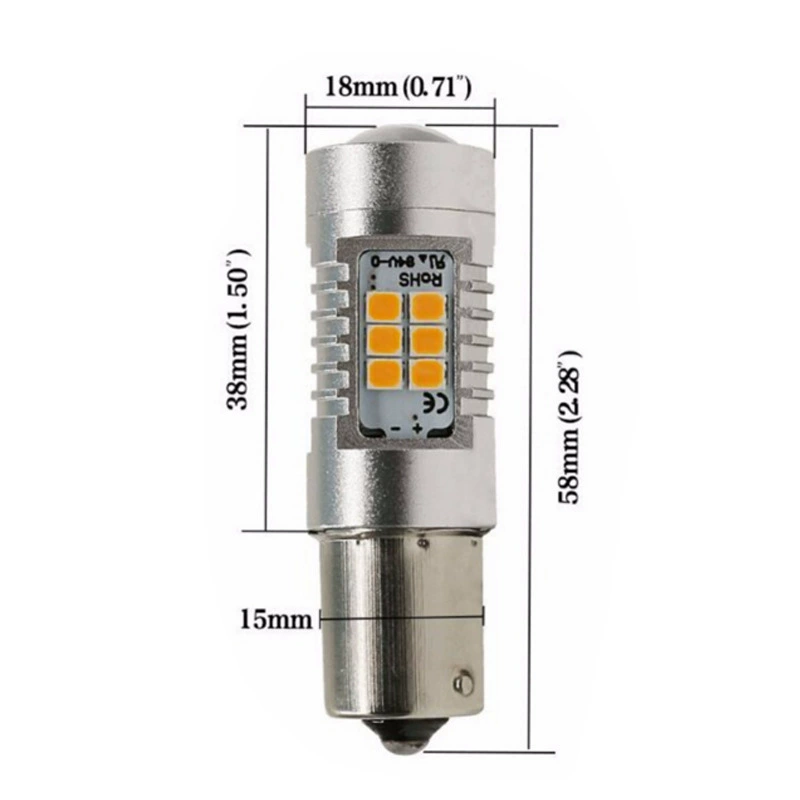 LED-производитель автомобильного света S25 BA15S 1156 P21W 2835 21SMD светодиодный задний свет поворотный