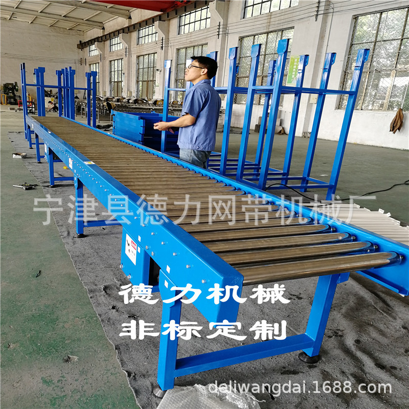 积放滚筒线不锈钢滚筒输送机积方式辊道流水线托盘运输机