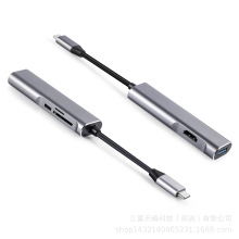 type c hub转USB3.0转HDMI转SD/TF支持任天堂Switch多 功能扩展坞