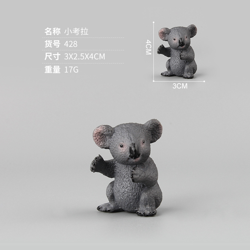 Amazon simulación sólida hojas abraza Australia koala oso modelo de vida silvestre juguetes decorativos estáticos hechos a mano