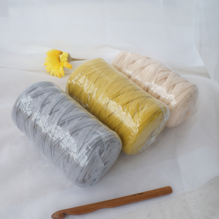 Hilo de algodón tipo trapillo – cinta tejida DIY, tejido a mano, macramé, 220g, venta directa de fábrica