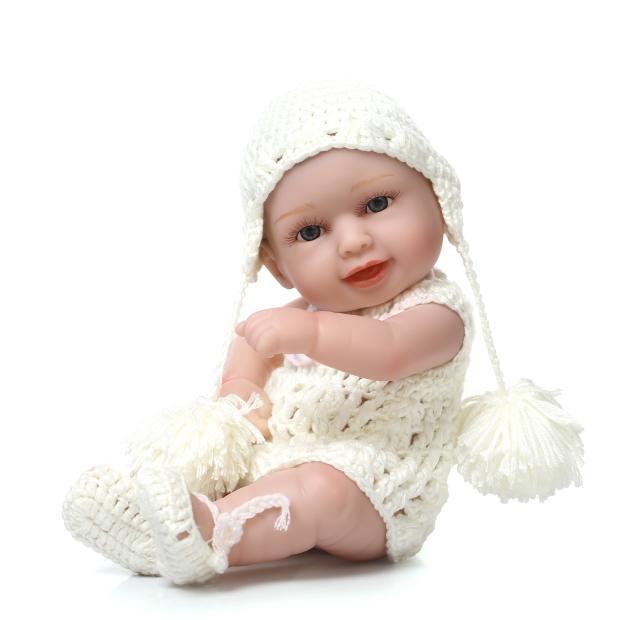 Mini lindo Palma bolsillo simulación bebé muñeca lindo creativo baño juguete bebé años de edad regalo